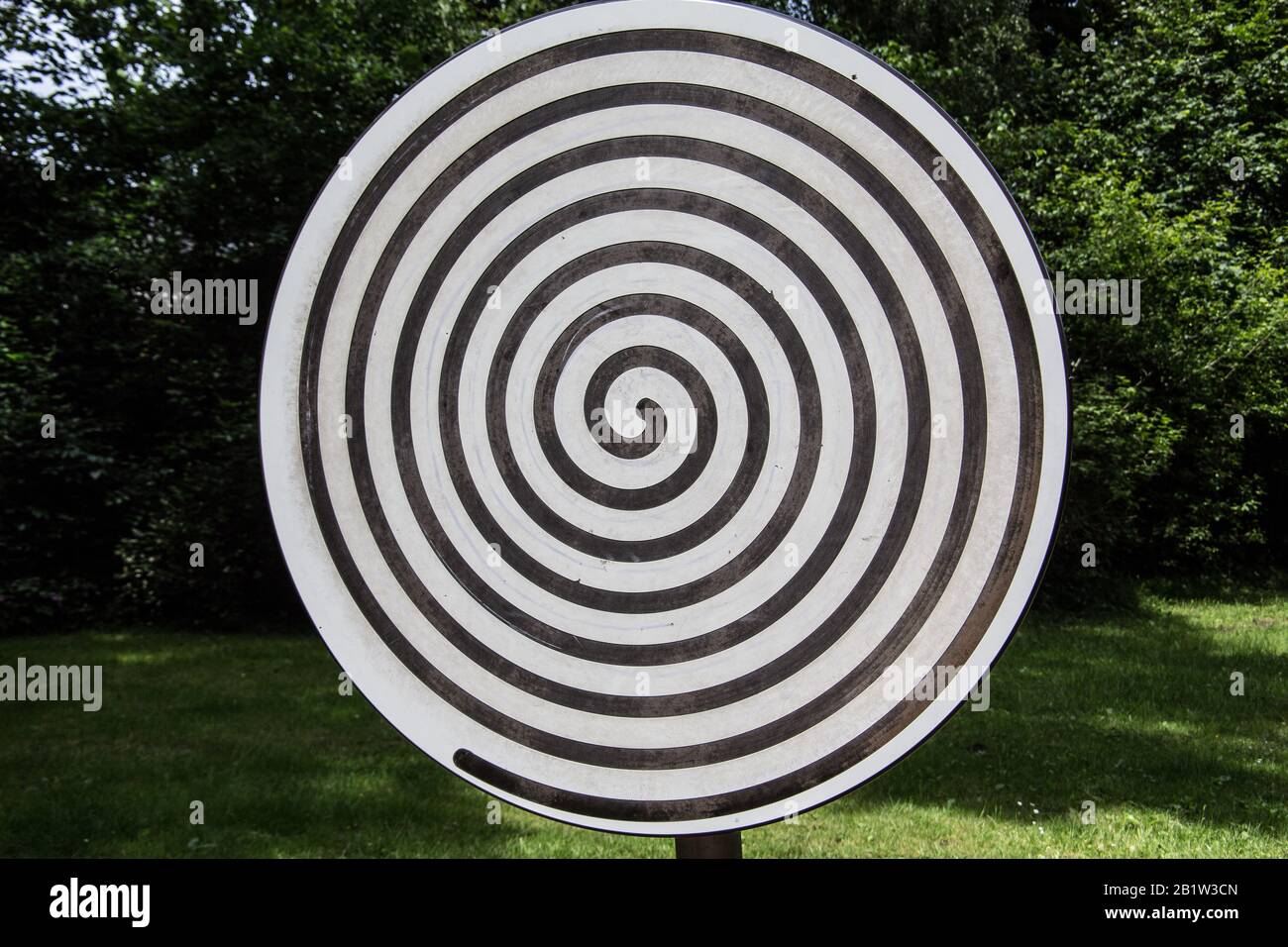 Black and white spiral Stock Photo