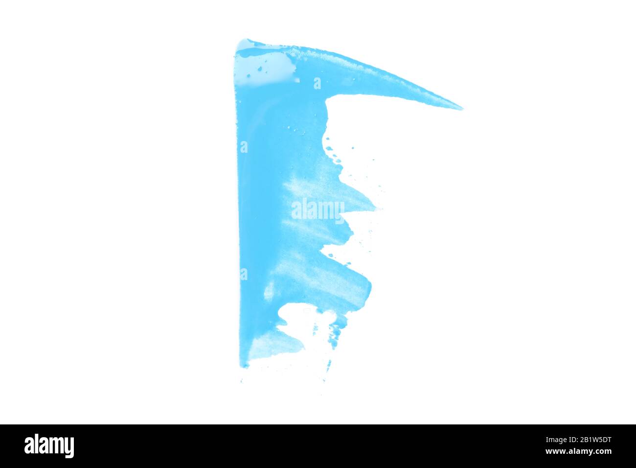 Blue brush stroke isolated on white background Stock Photo - Alamy