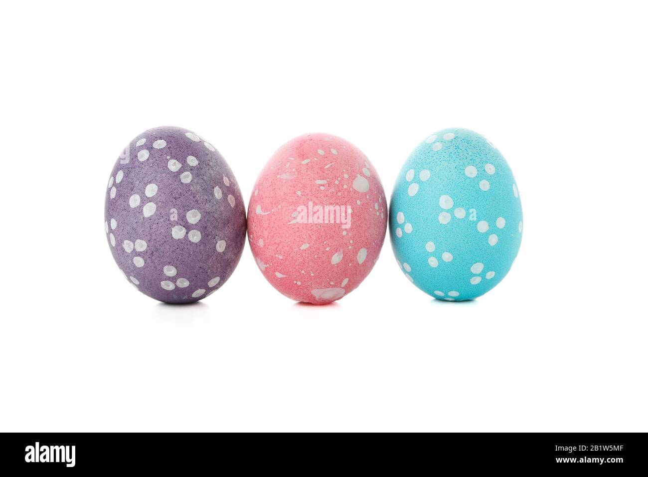 Colorful Easter eggs isolated on white background Stock Photo - Alamy