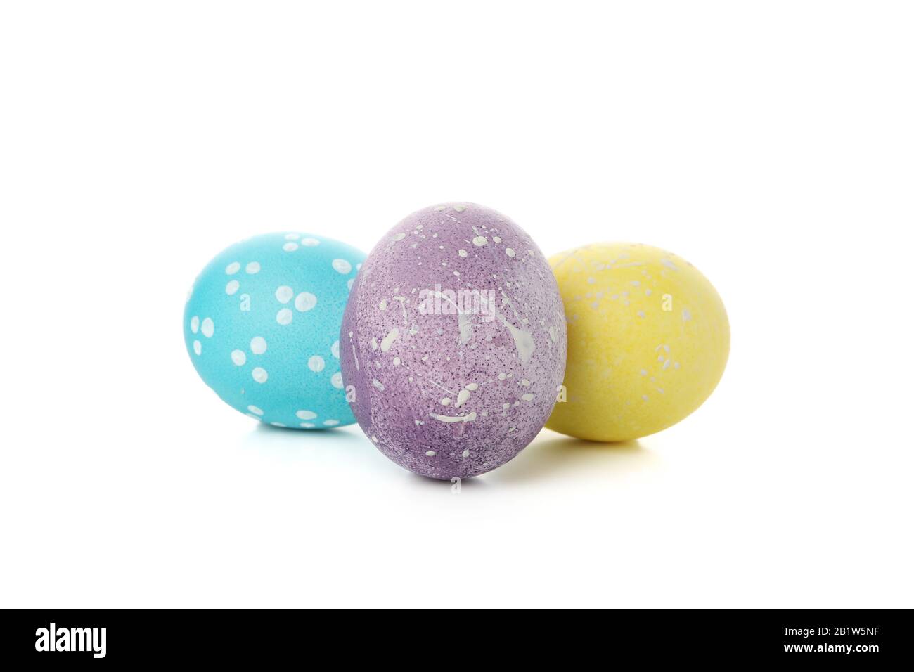 Colorful Easter eggs isolated on white background Stock Photo - Alamy