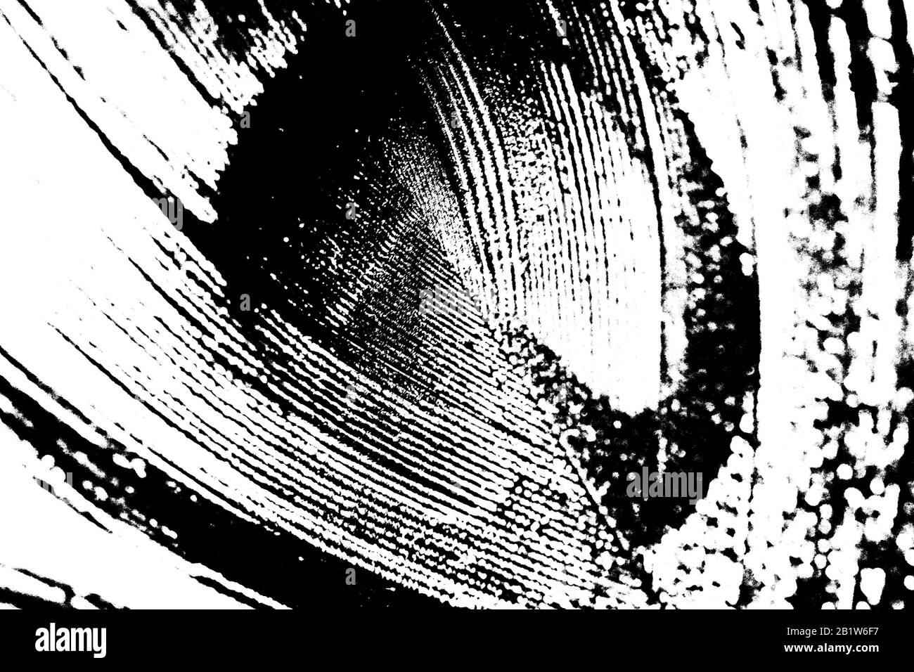 Black and white simple illustration of a Peacock eye. Stock Photo