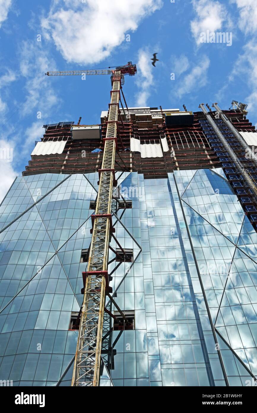 Building cranes in Toronto, Canada Stock Photo Alamy