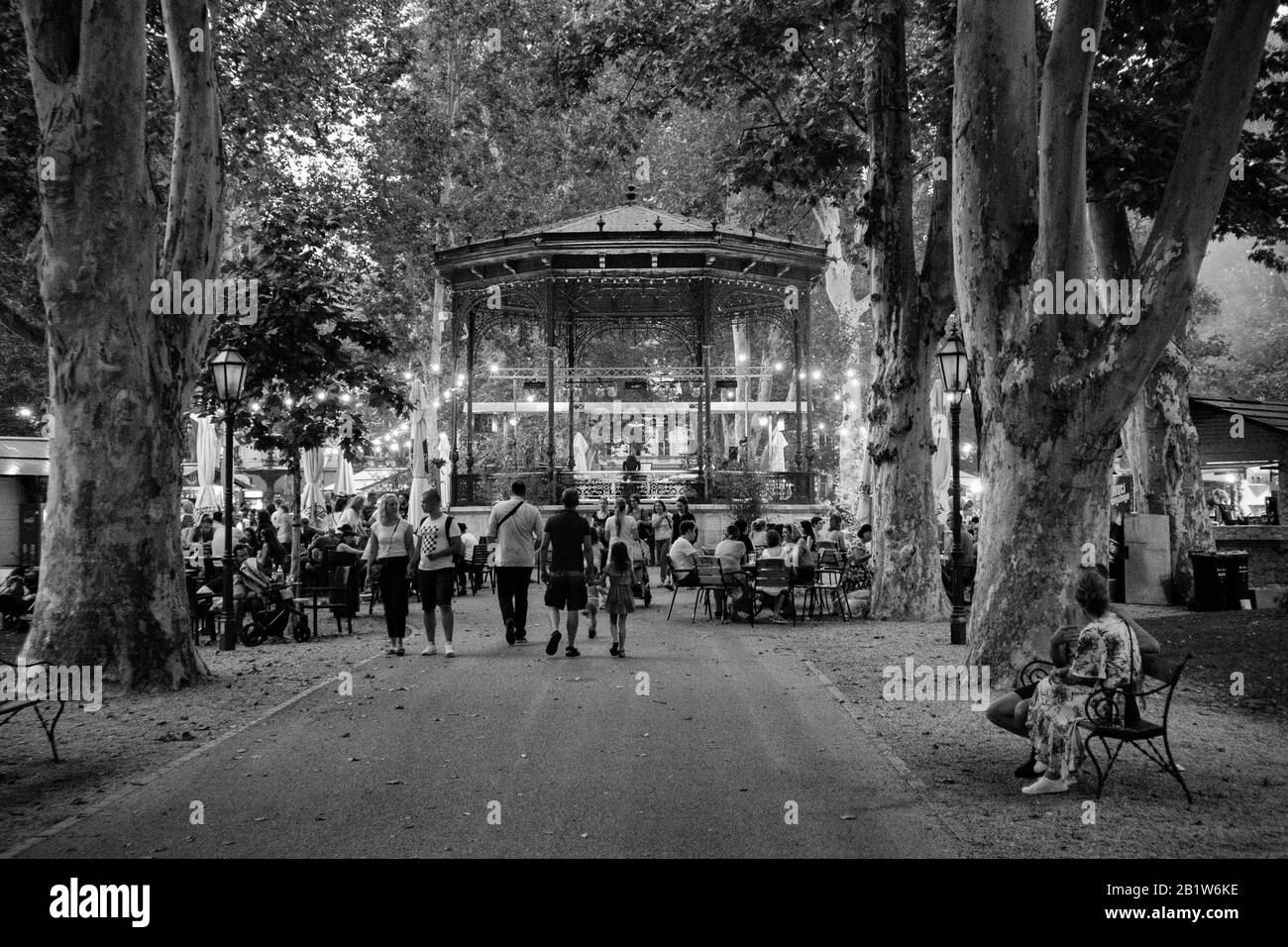 Zrinjevac park, Zagreb Stock Photo