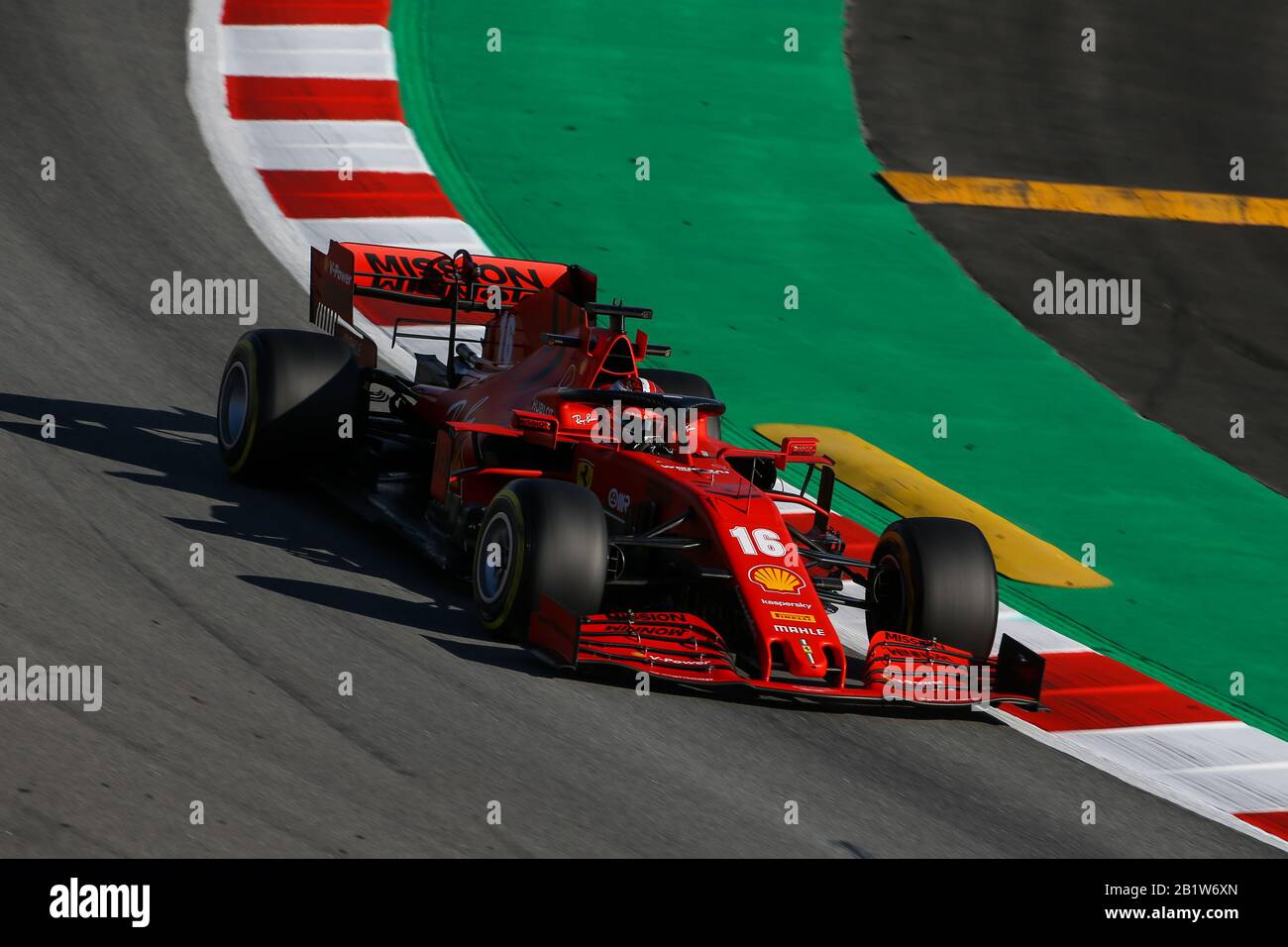 Charles Leclerc of Scuderia Ferrari during F1 winter testing in Circuit