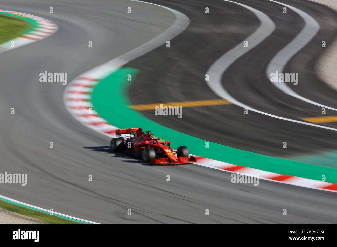 Charles Leclerc of Scuderia Ferrari during F1 winter testing in Circuit
