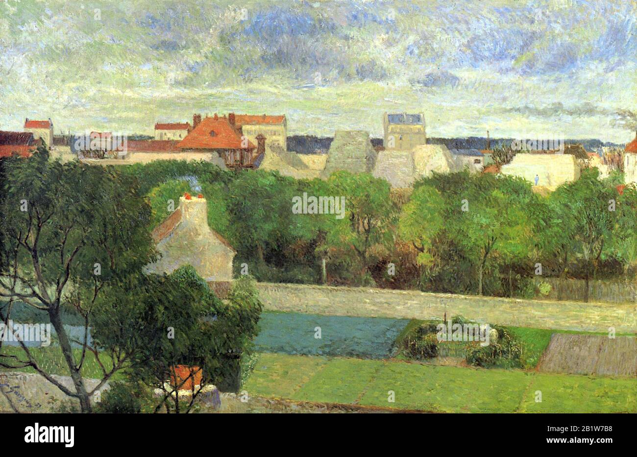 The Market Gardens of Vaugirard (1879) 19th Century Painting by Paul Gauguin - Very high resolution and quality image Stock Photo