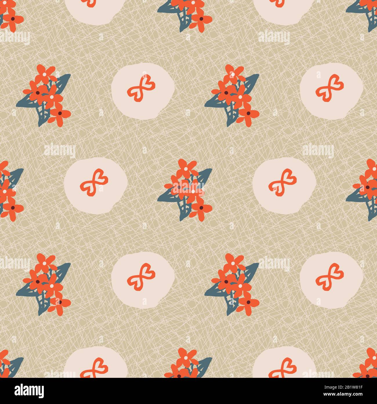 flowers and butterflies seamless vector pattern Stock Vector