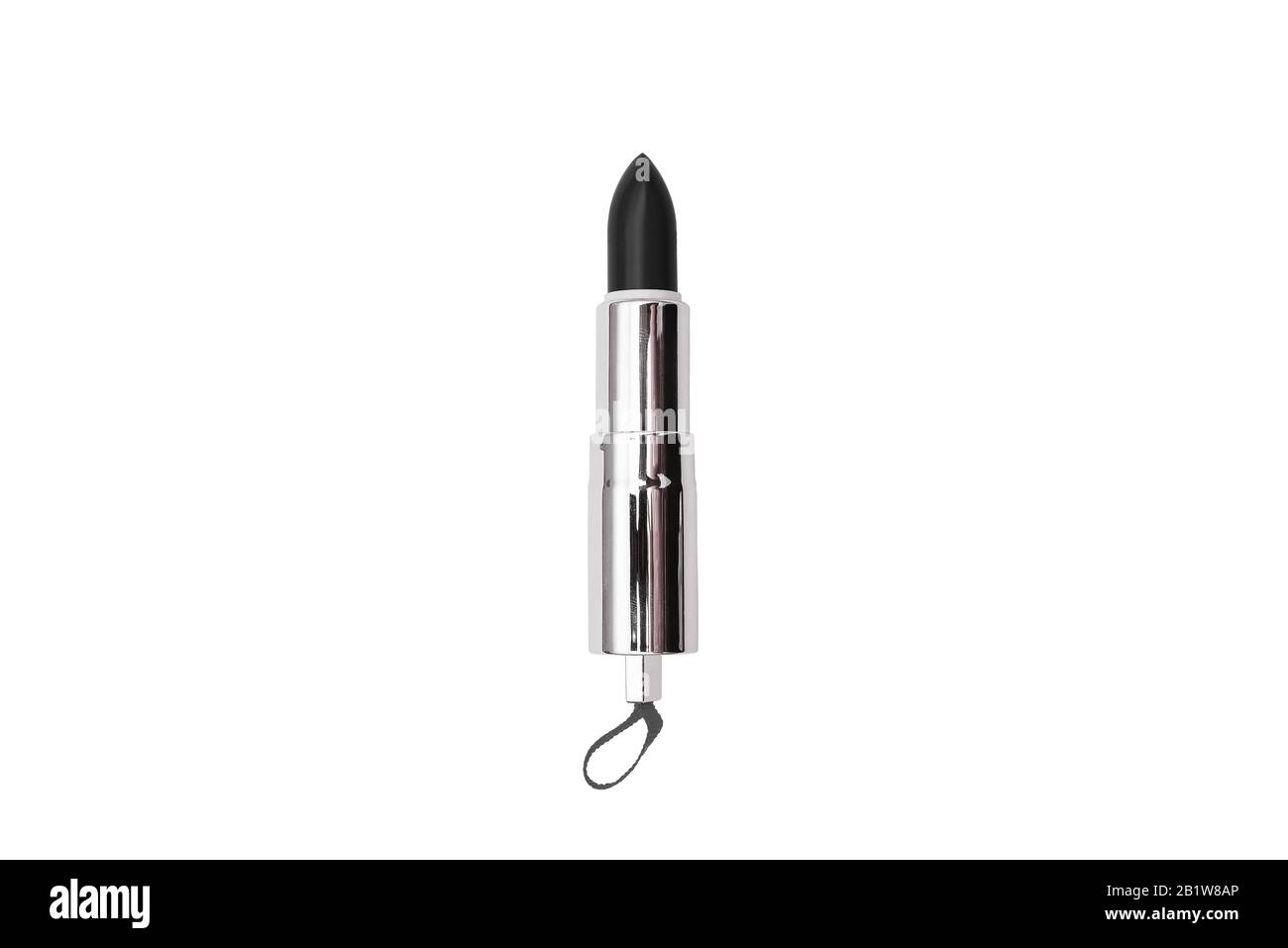 Lipstick black. Everyday cosmetic product. Women's makeup tools. Glamor and fashion Stock Photo