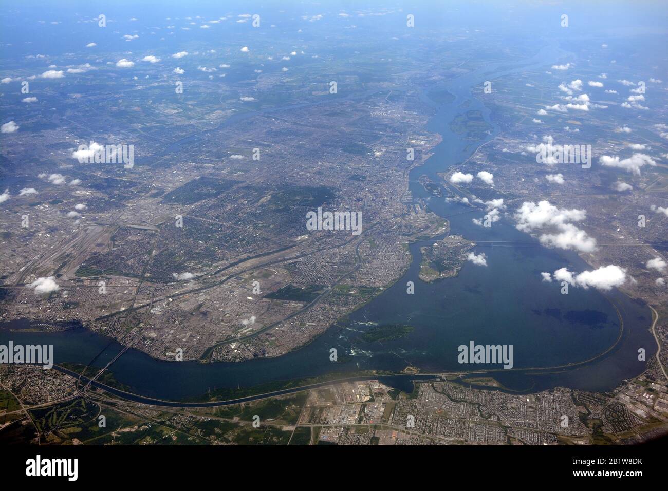 Montreal, St- Lawrence Aerial view, Canada Stock Photo