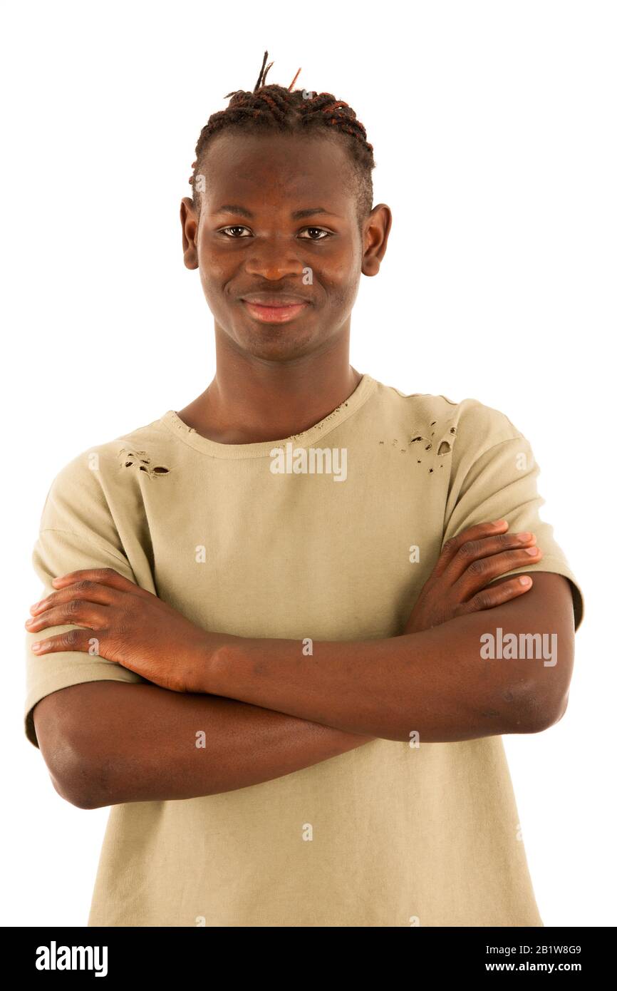 Active young man studio portrait Stock Photo