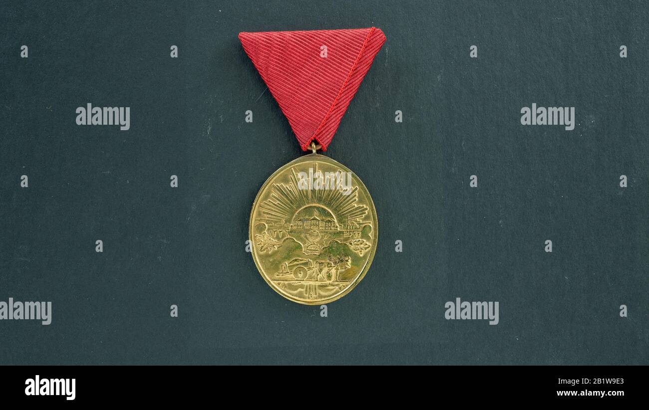 Medal of Independence (Turkish: İstiklal Madalyası) was a special military decoration issued in limited number by Grand National Assembly of Turkey Stock Photo