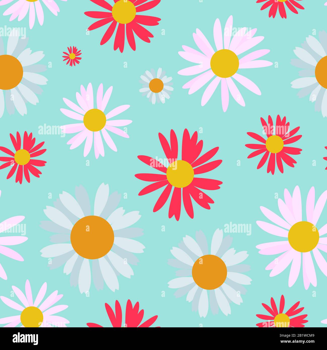 Abstract Seamless Pattern Background with Flowers. Vector Illustration ...