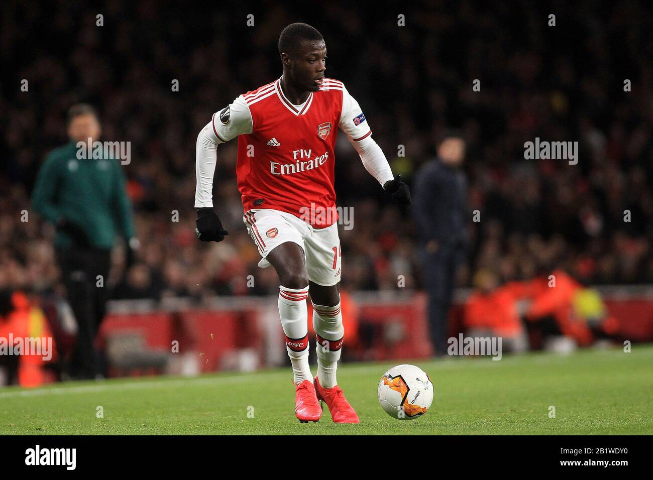 London UK. 27th Feb 2020. Nicolas Pepe of Arsenal in action