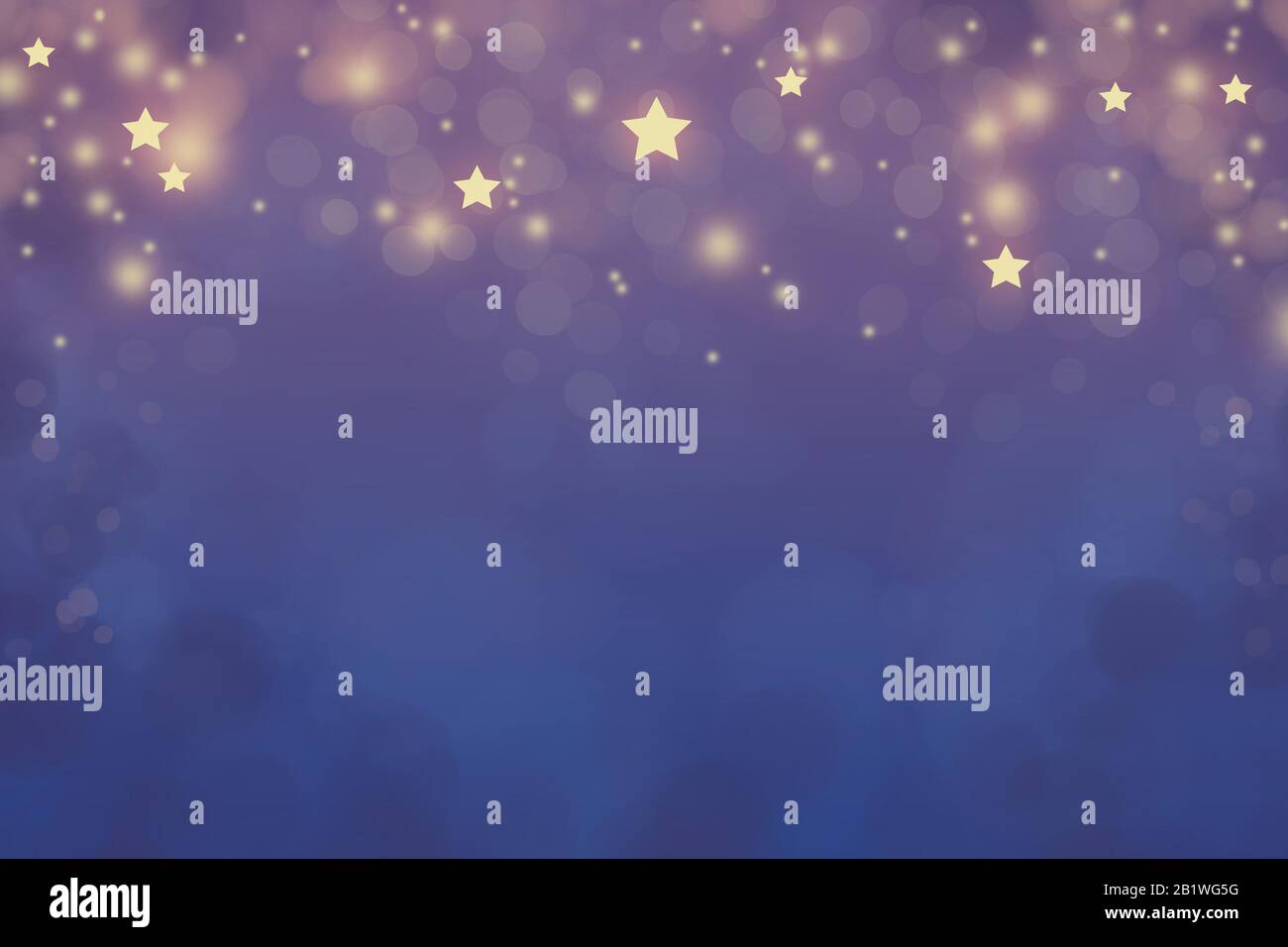 Abstract Shiny Golden Stars And Sprinkles On Dark Blue And Purple Gradient Background Stock Photo Alamy