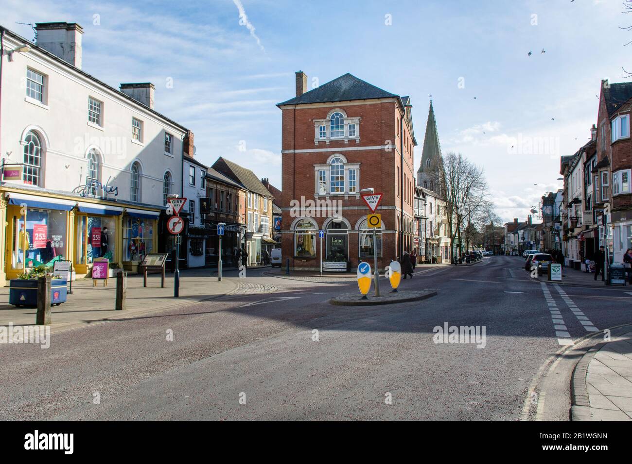 high street, market Harborough, Leicestershire Stock Photo
