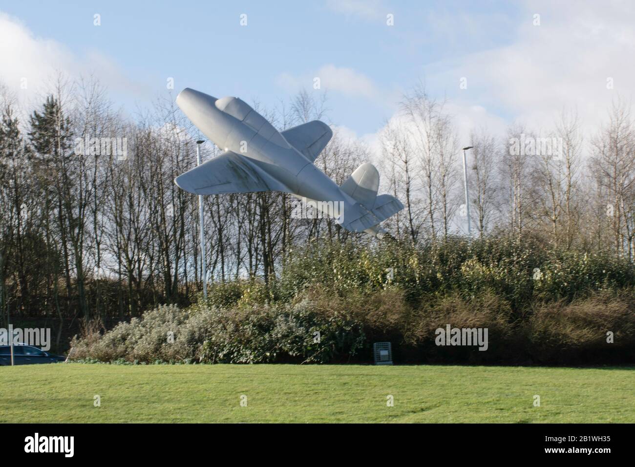 the whittle jet memorial, Lutterworth, Leicestershire Stock Photo