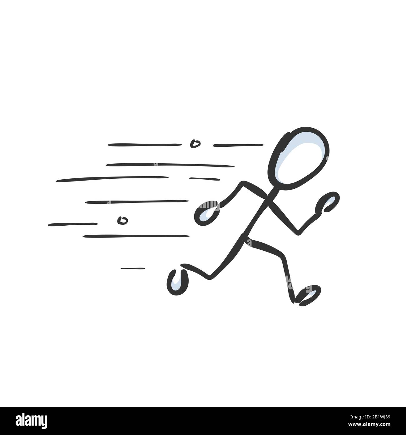 Hand drawn stickman set isolated on white Vector Image