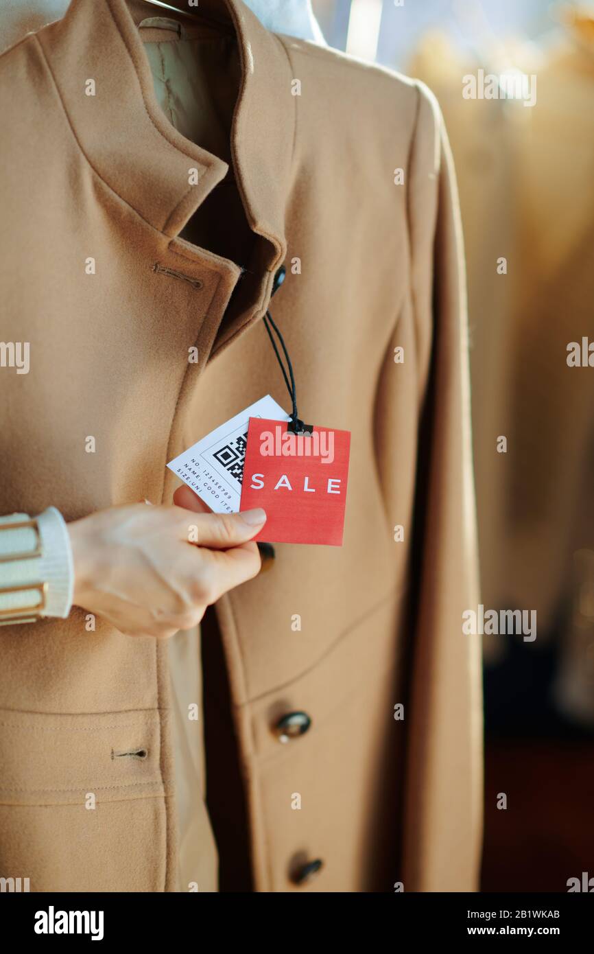 Wool coat woman beige hi-res stock photography and images - Alamy