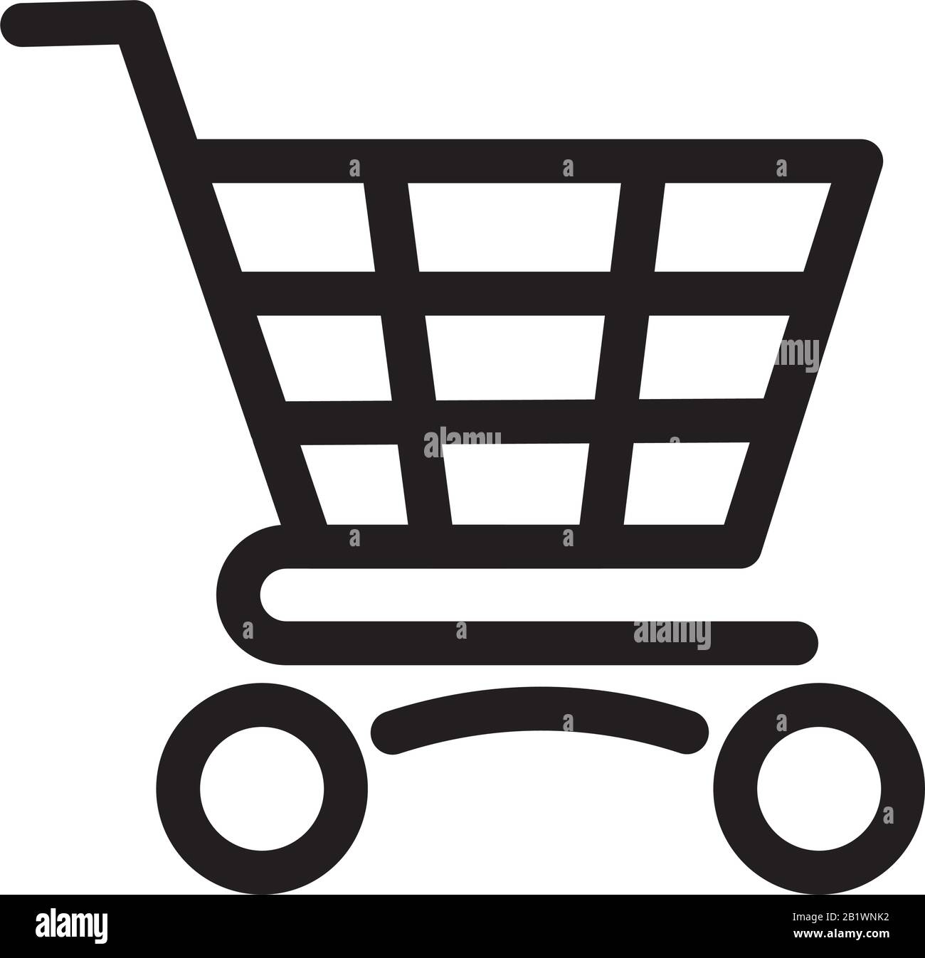 Add to shopping cart icon template black color editable. Trolley thin line  icon symbol Flat vector sign isolated on white background. Simple logo vect  Stock Vector Image & Art - Alamy
