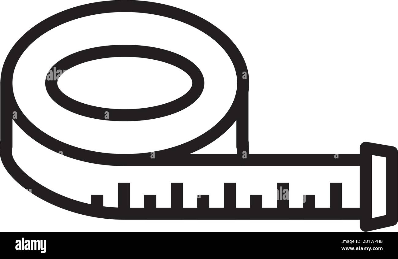 Measuring tape icon template black color editable Measuring tape icon Measuring tape icon template black color editable Measuring tape icon