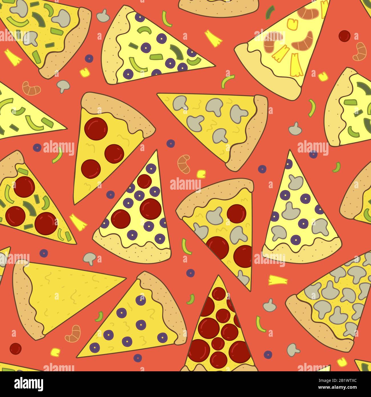 buying pizza through the gadget app vector illustration Stock Vector