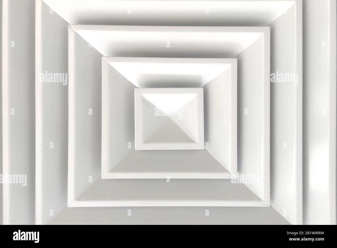 White, square, vent plastic hatch,background texture Stock Photo