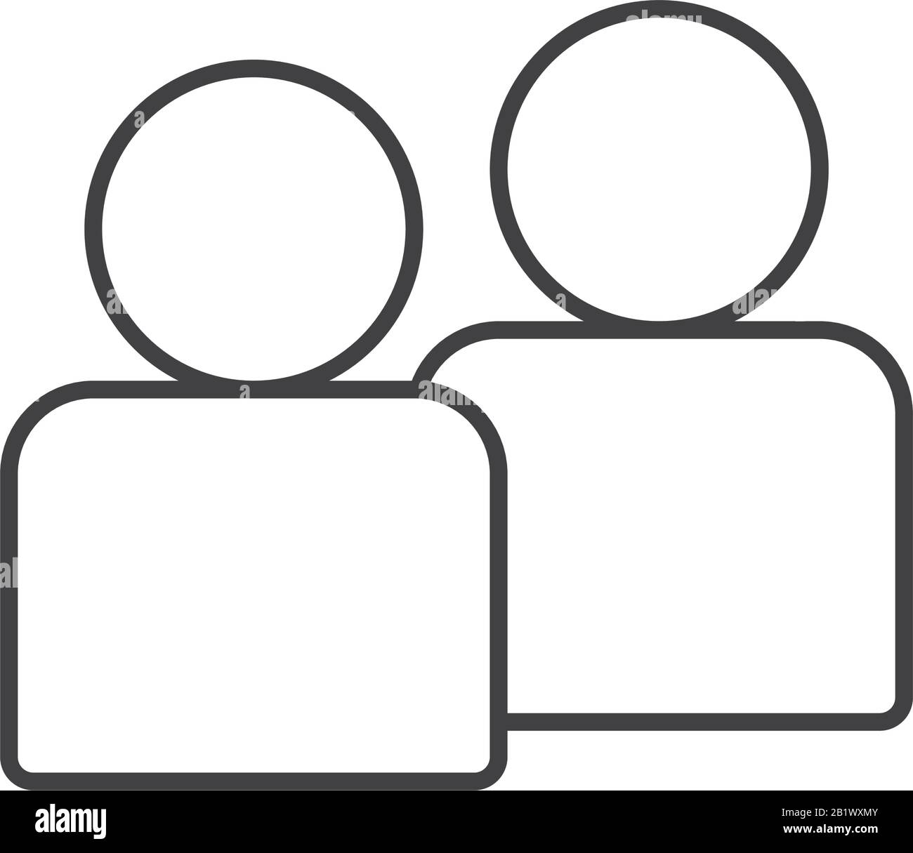 Avatars line style icon design of Person profile social communication ...