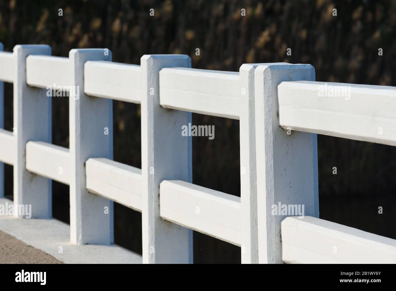 Concrete Guardrail On Sidewalk Bridge Crossing Stock Photo Alamy