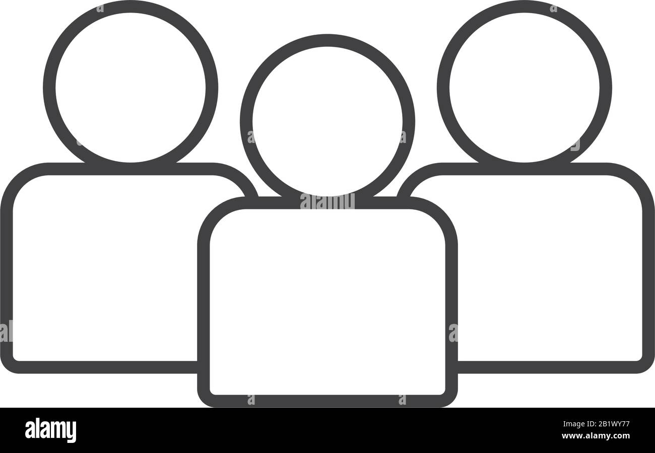 Avatars line style icon design of Person profile social communication ...