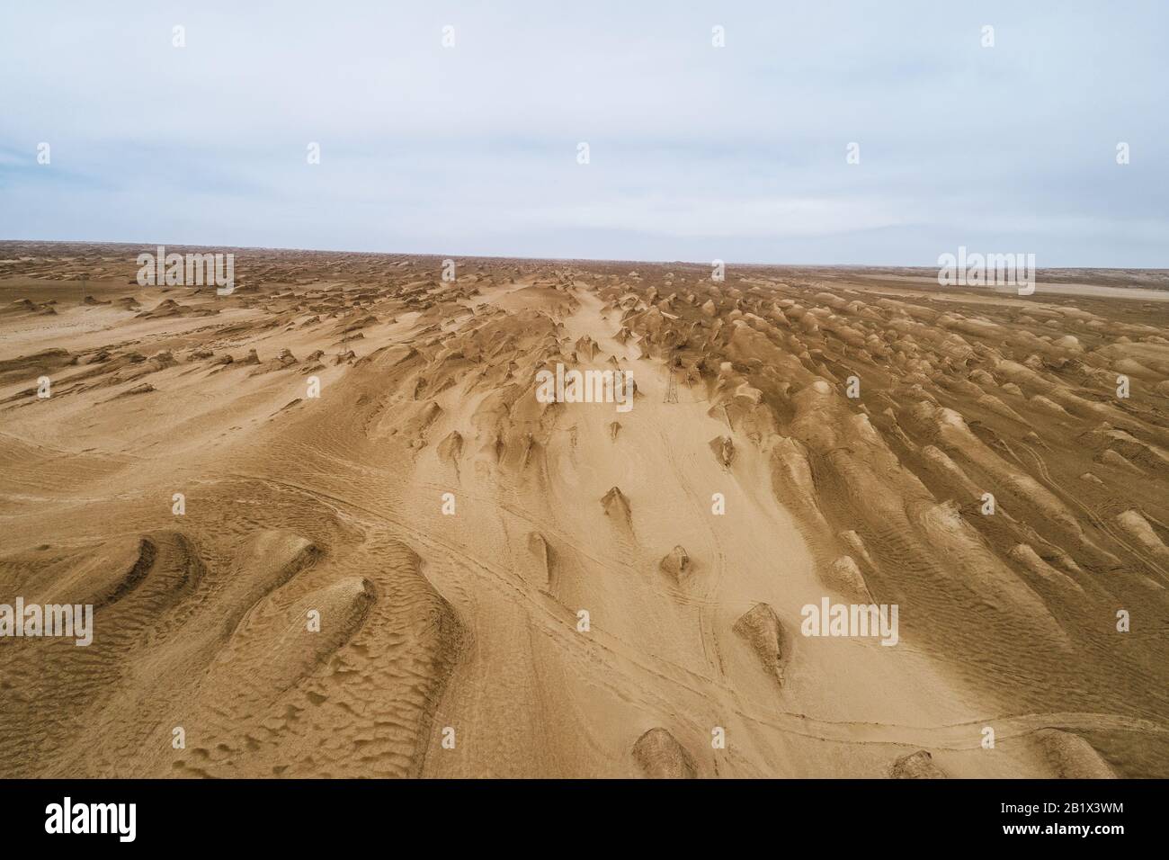 aerial view of the dry land in Qinghai, China Stock Photo