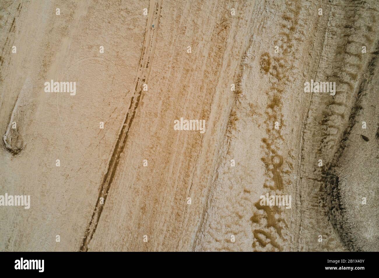 aerial view of the dry land in Qinghai, China Stock Photo