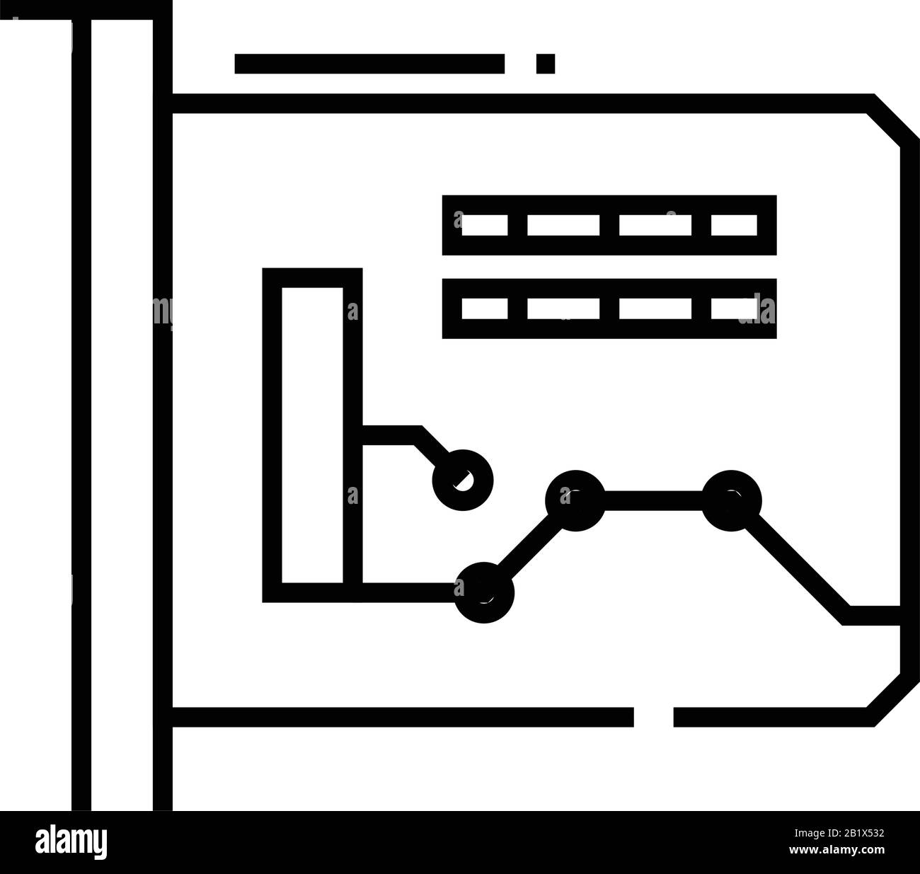 Key chip line icon, concept sign, outline vector illustration, linear ...