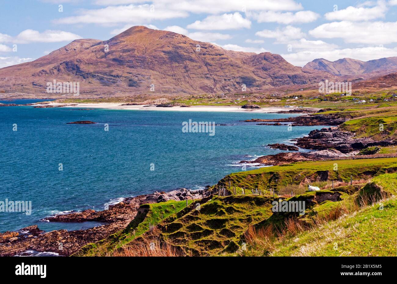 Mountains and sea, Renvyle Peninsula, County Galway, Ireland Stock Photo