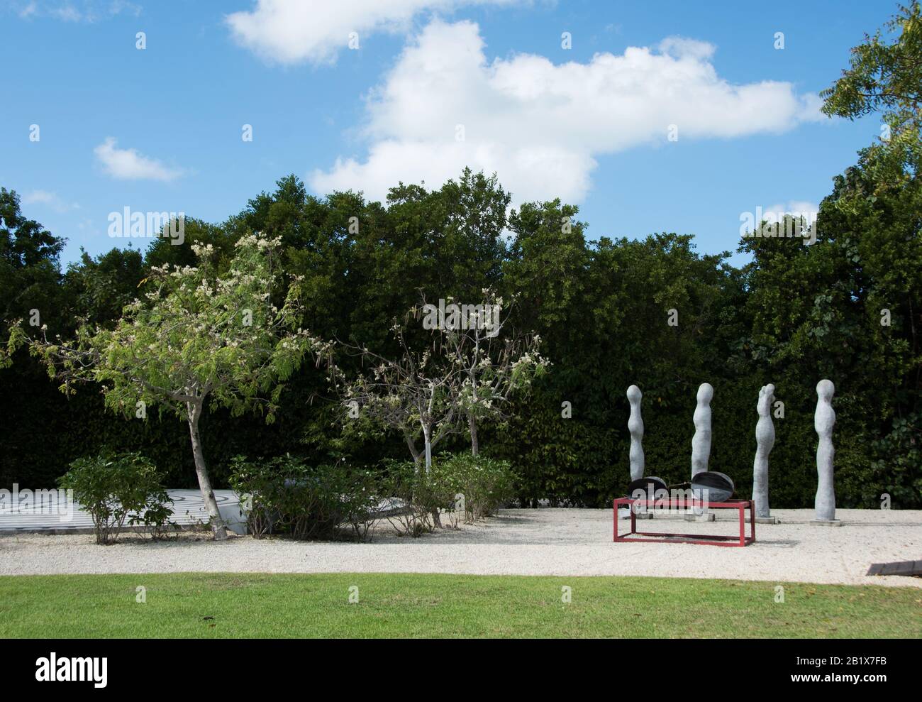 Deutsche Bank Sculpture Garden at National Gallery of the Cayman Islands Stock Photo