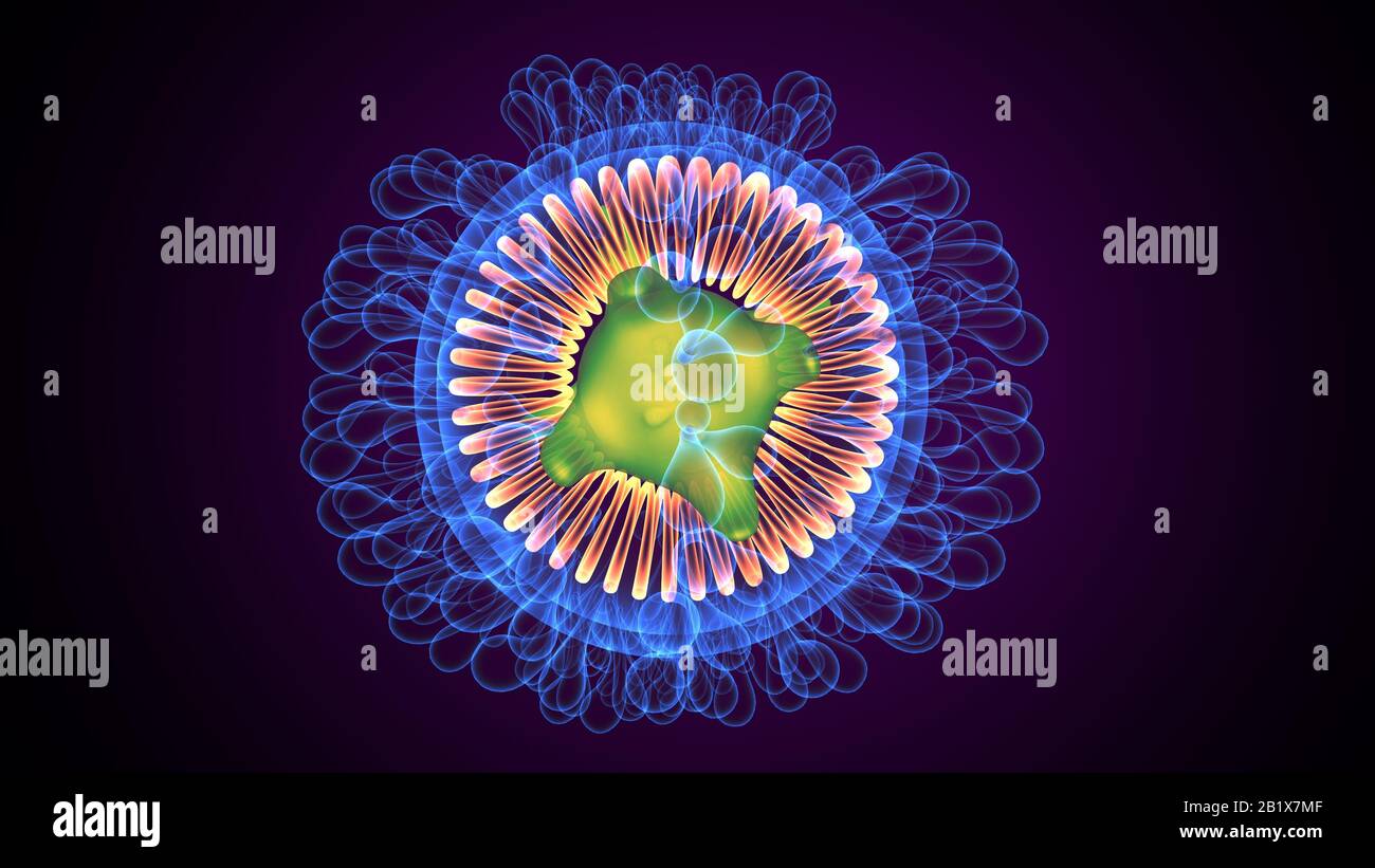 3d illustration of corona viruses and natural recent corona virus Stock Photo
