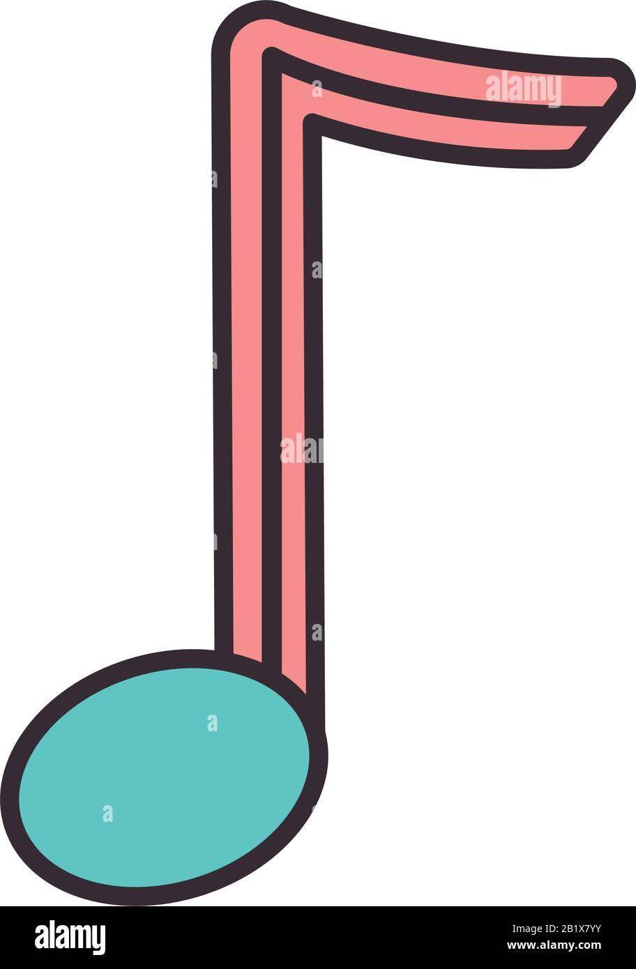 Note line fill style icon design, Music sound melody song musical art ...