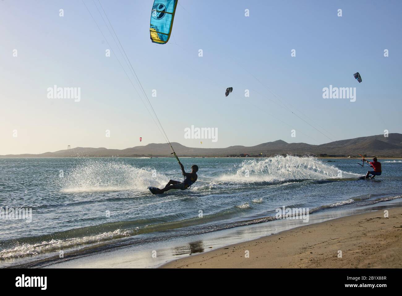 Kitesurfing in Cabo de la Vela, Guajira, Colombia Stock Photo - Alamy