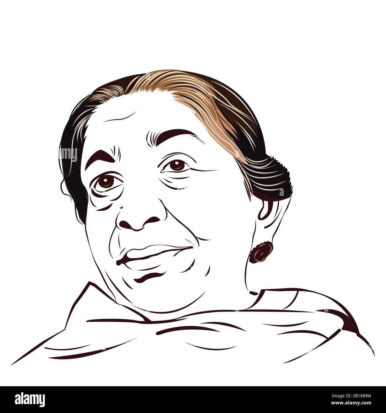 Sarojini Naidu 1879 – 1949, Indian activist Stock Vector Image ...