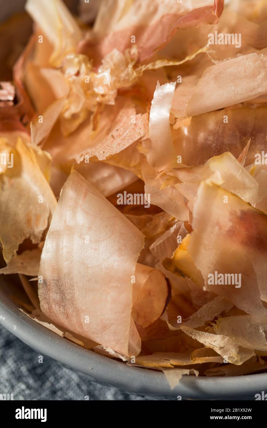 Organic Dried Japaense Dried Bonito Flakes in a Bowl Stock Photo Alamy