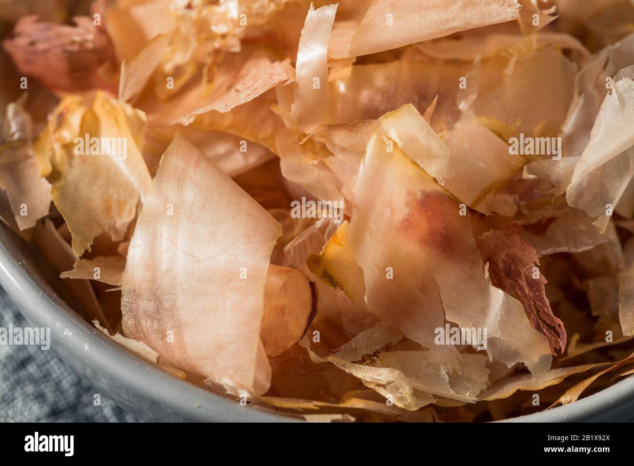 Organic Dried Japaense Dried Bonito Flakes in a Bowl Stock Photo Alamy