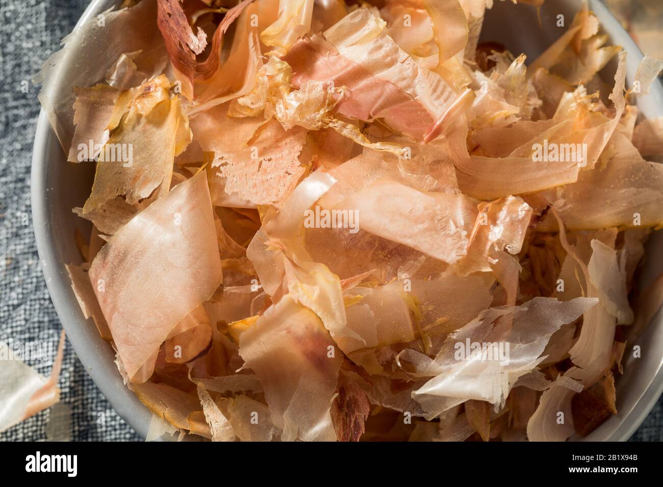 Organic Dried Japaense Dried Bonito Flakes in a Bowl Stock Photo Alamy