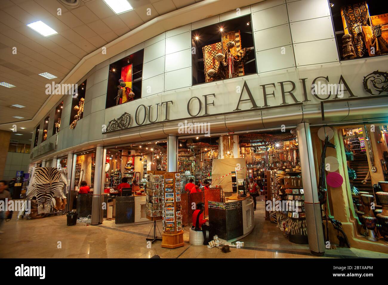 Out Of Africa famous shop at the Duty Free Shop area of O. R. Tambo International Airport, Johannesburg, South Africa Stock Photo