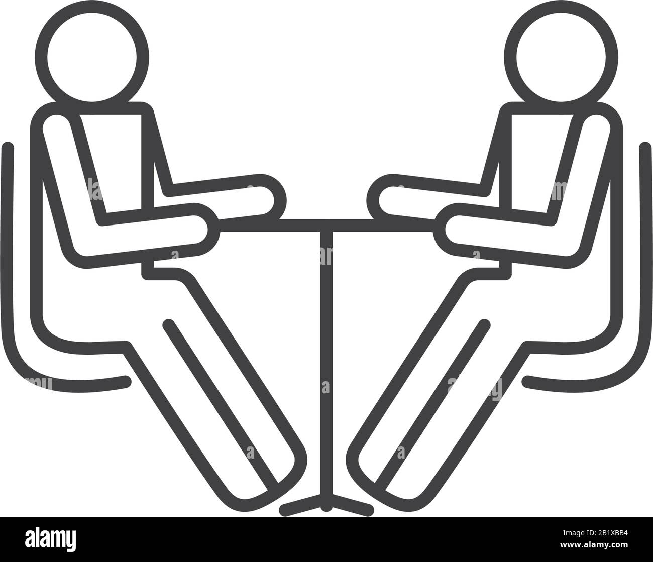 Avatars on table line style icon design of Person profile social ...