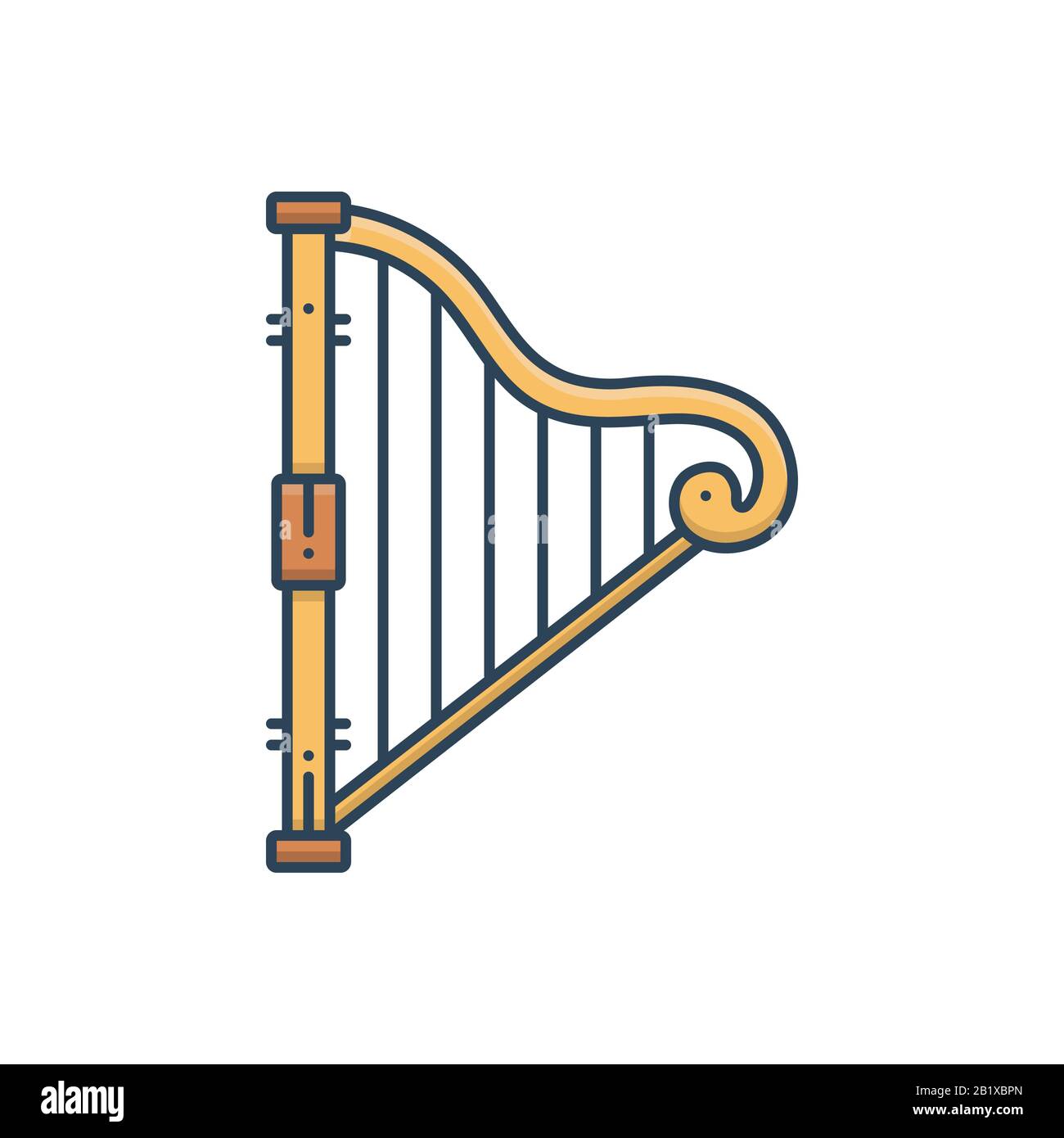 Illustration for harp Stock Vector