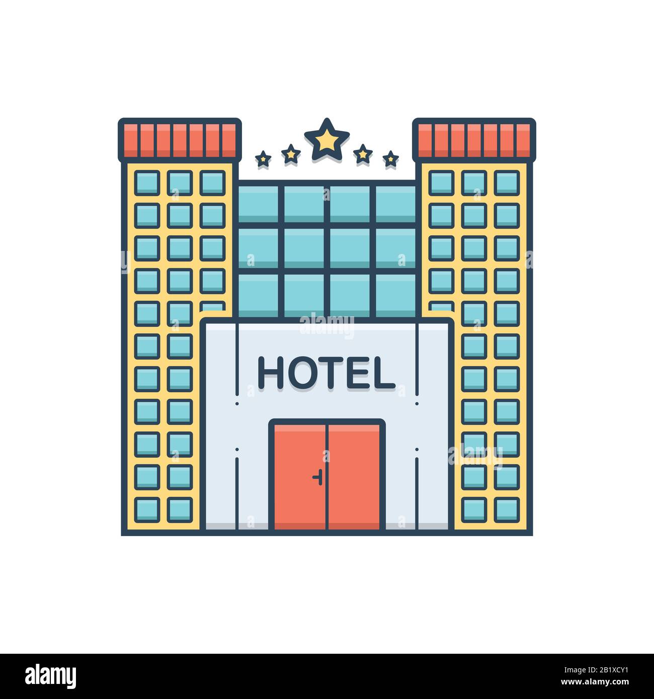illustration-for-hotel-stock-vector-image-art-alamy