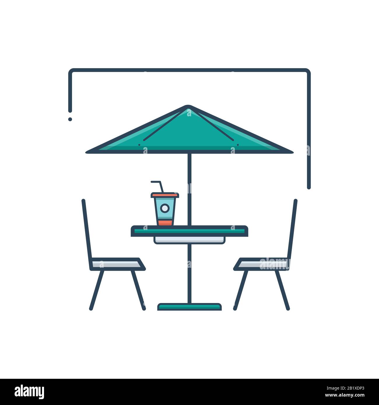 Outdoor cafe icon Stock Vector