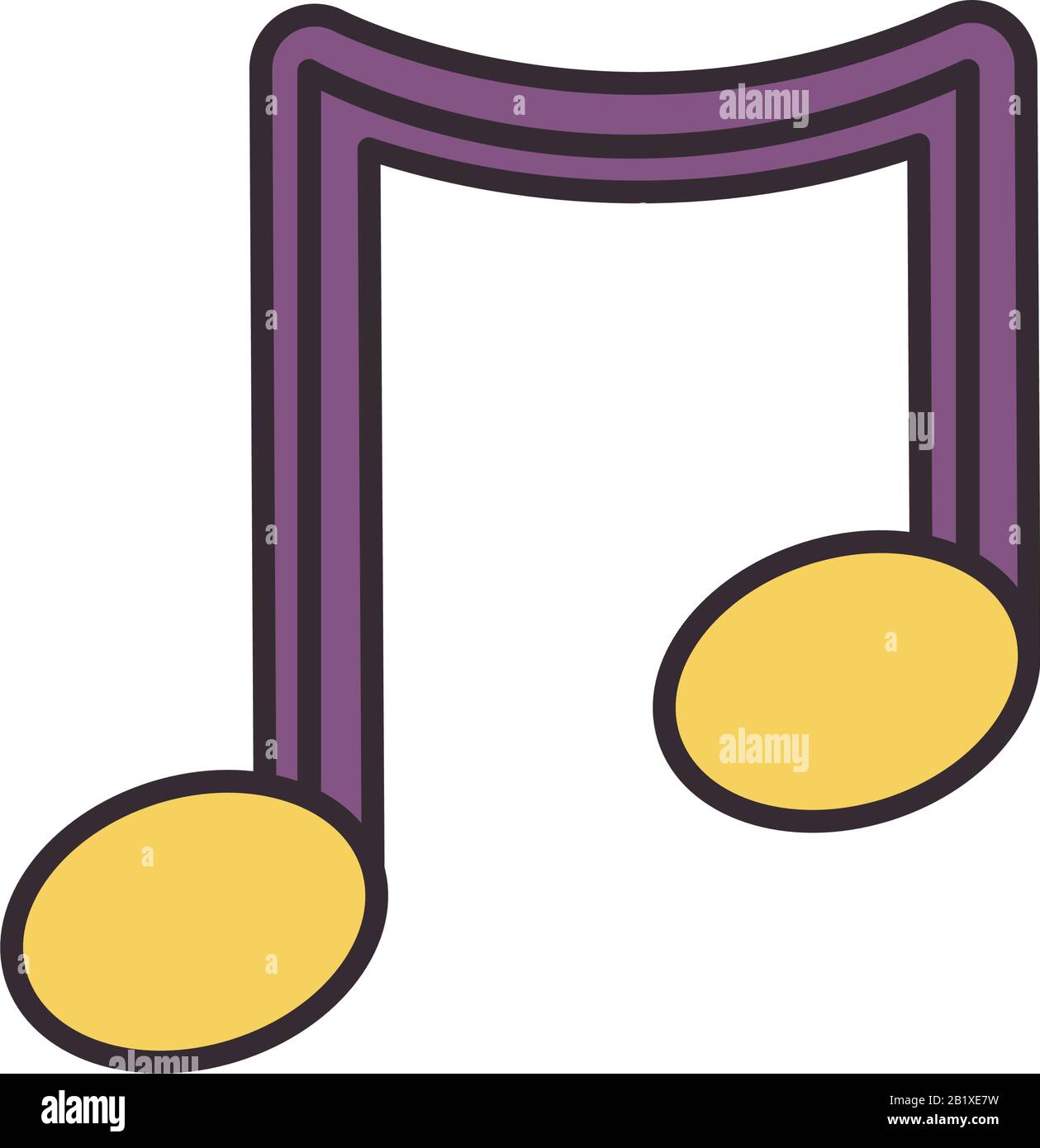 Note line fill style icon design, Music sound melody song musical art ...