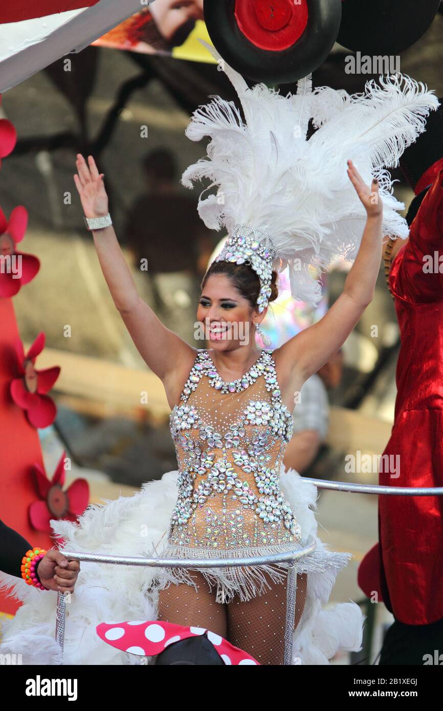 BARRANQUILLA, COLOMBIA - FEB 10: Carnaval del Bicentenario 200 years of Carnaval. February 10, 2013 Barranquilla Colombia Stock Photo
