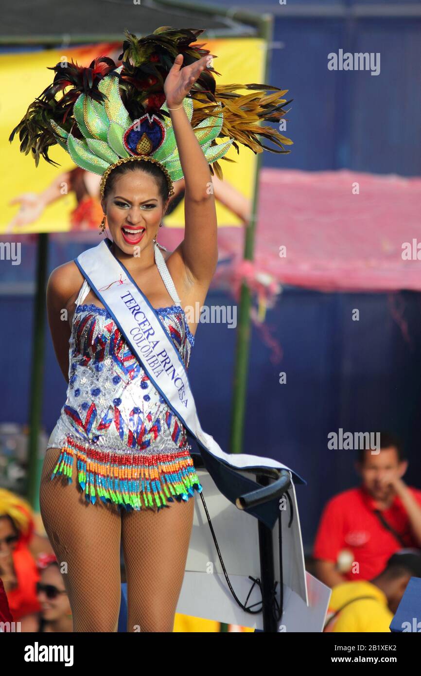 BARRANQUILLA, COLOMBIA - FEB 10: Carnaval del Bicentenario 200 years of Carnaval. February 10, 2013 Barranquilla Colombia Stock Photo