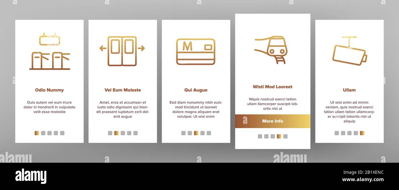 Metro Underground Onboarding Icons Set Vector Stock Vector Image & Art ...